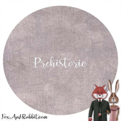 32 count PREHISTORIC Linen Fabric  - Hand Dyed by Fox and Rabbit - approximately 18" x 26"