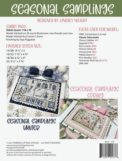 Seasonal Samplings Summer by Primrose Cottage Stitches - Cross Stitch Paper Pattern