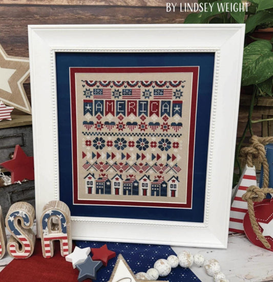American Celebration by Primrose Cottage Stitches - Cross Stitch Paper Pattern