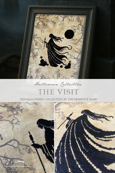 The Visit by The Primitive Hare - Cross Stitch Paper Pattern