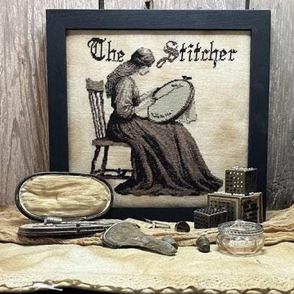The Stitcher Kit (includes fabric) by The Primitive Hare - Cross Stitch Paper Pattern