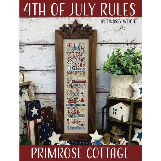 4th of July Rules by Primrose Cottage Stitches - Cross Stitch Paper Pattern