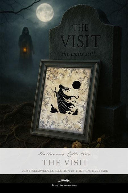 The Visit by The Primitive Hare - Cross Stitch Paper Pattern