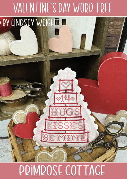 Valentine's Day Word Tree by Primrose Cottage Stitches  - Cross Stitch Paper Pattern