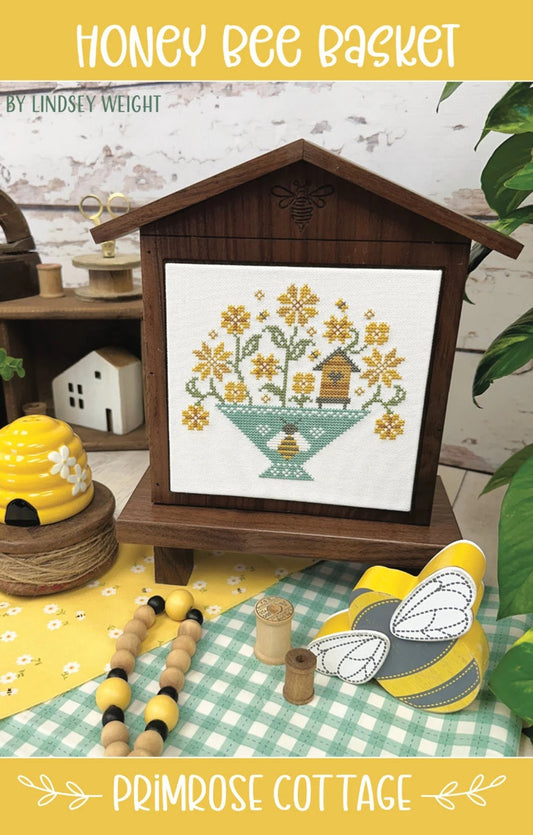 Honey Bee Basket by Primrose Cottage Stitches - Cross Stitch Paper Pattern