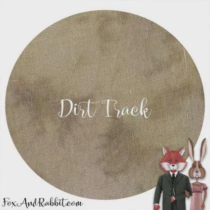 18 count DIRT TRACK Aida Fabric  - Hand Dyed by Fox and Rabbit - approximately 18.5" x 20.5"