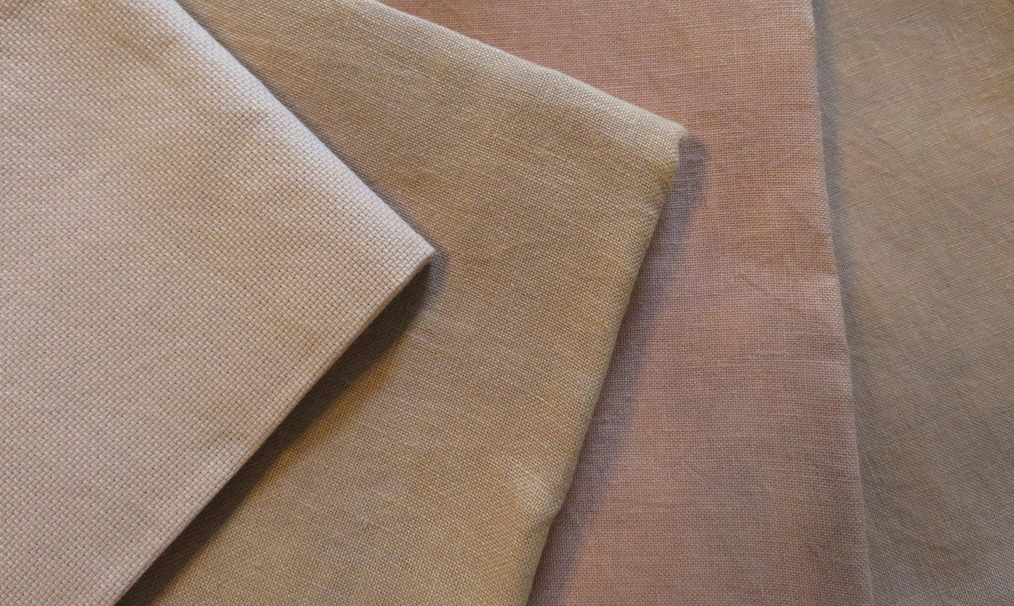 32 count Up In The Attic Linen Fabric  - Hand Dyed by Fox and Rabbit - approximately 18" x 26"