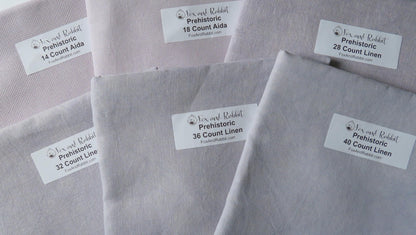 36 count PREHISTORIC Linen Fabric  - Hand Dyed by Fox and Rabbit - approximately 18" x 25.5"