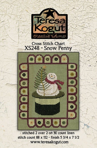 Snow Penny by Teresa Kogut - Cross Stitch Paper Pattern
