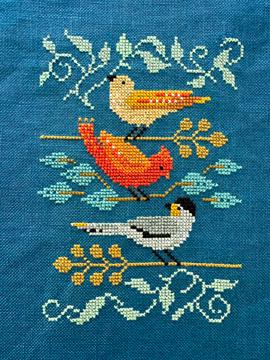 Peek A Boo Birds by Robin Pickens - Cross Stitch Paper Pattern