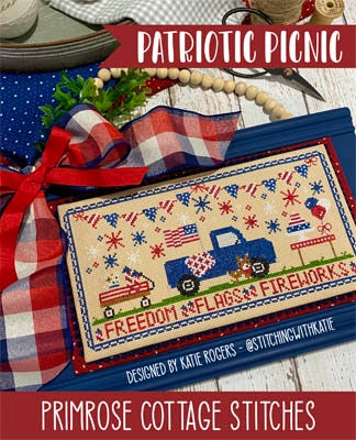Patriotic Picnic by Primrose Cottage Stitches - Cross Stitch Paper Pattern