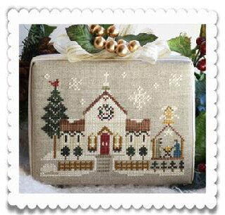 Hometown Holiday Town Church by Little House Needleworks - Cross Stitch Paper Pattern