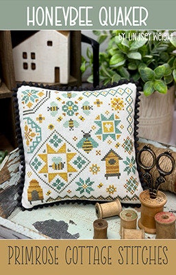 Honeybee Quaker by Primrose Cottage Stitches - Cross Stitch Paper Pattern
