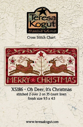 Oh Deer, It's Christmas by Teresa Kogut - Cross Stitch Paper Pattern