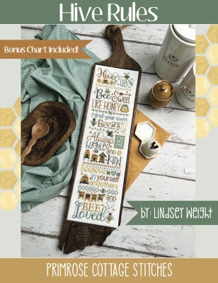 Hive Rules Booklet (w/Bonus Chart) - Cross Stitch Paper Pattern