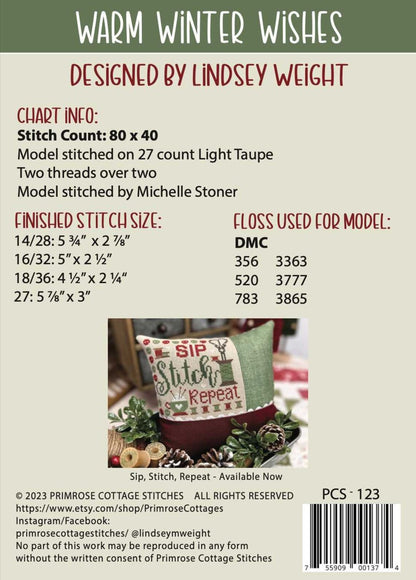 Warm Winter Wishes by Primrose Cottage Stitches - Cross Stitch Paper Pattern