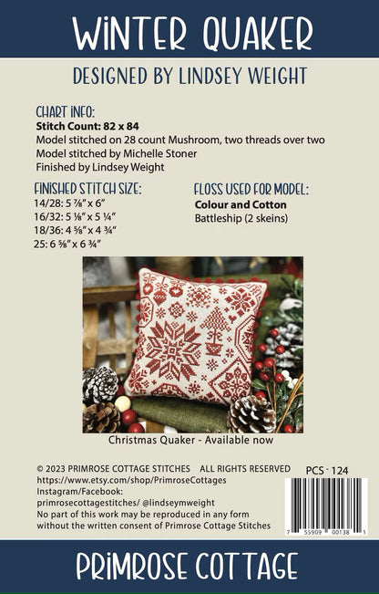 Winter Quaker - Cross Stitch Paper Pattern