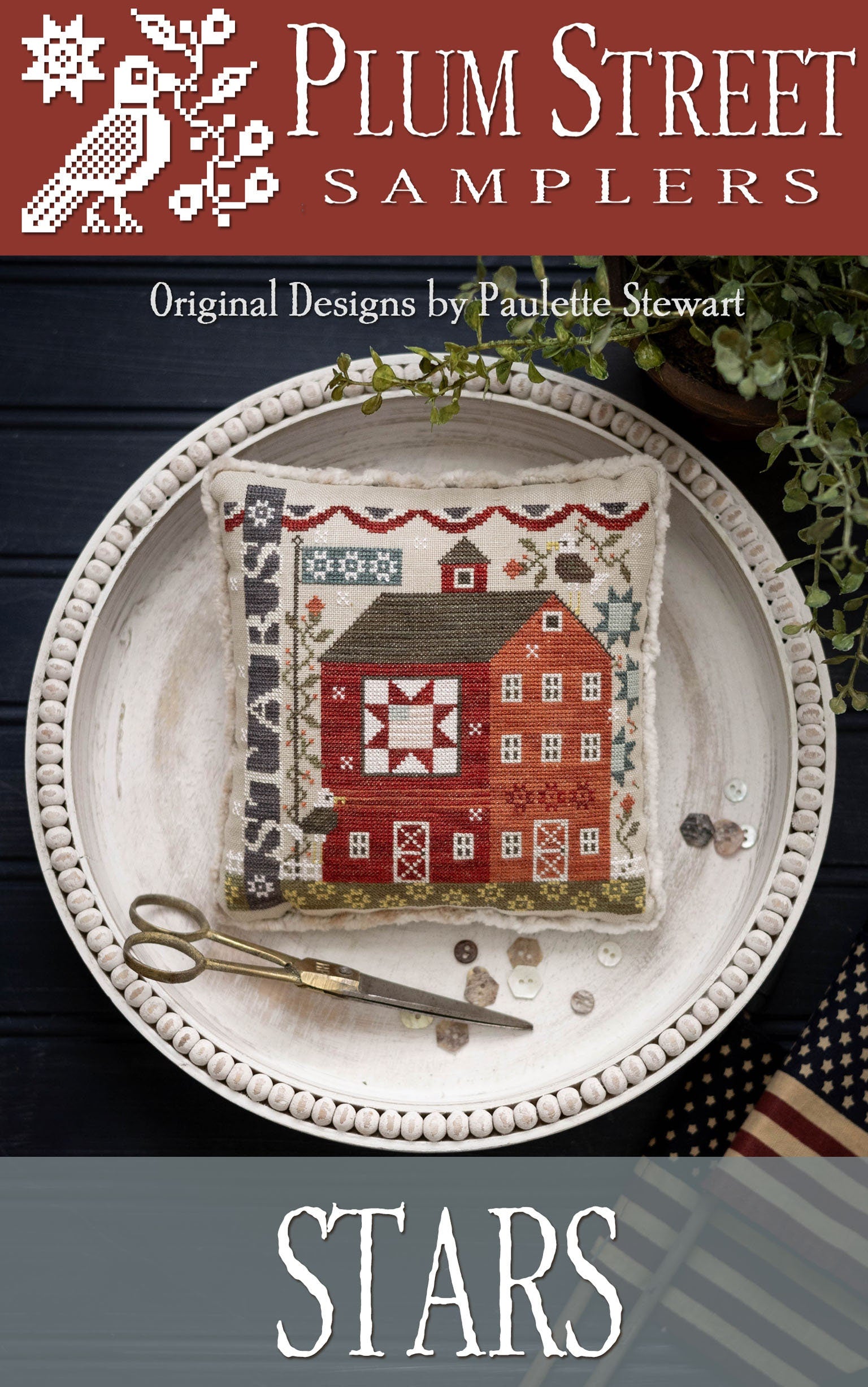 Stars by Plum Street Samplers - Cross Stitch Paper Pattern