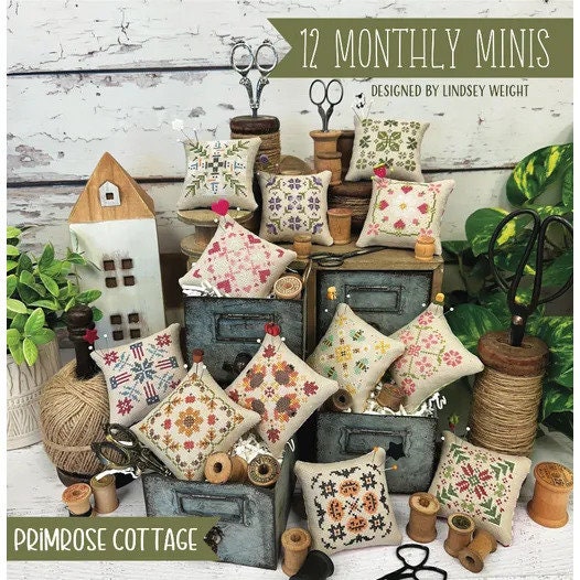 12 Monthly Minis Booklet by Primrose Cottage Stitches