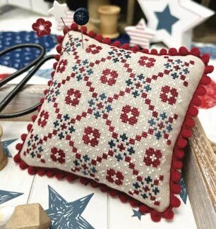 Red, White and Blue Quilt by Primrose Cottage Stitches - Cross Stitch Paper Pattern