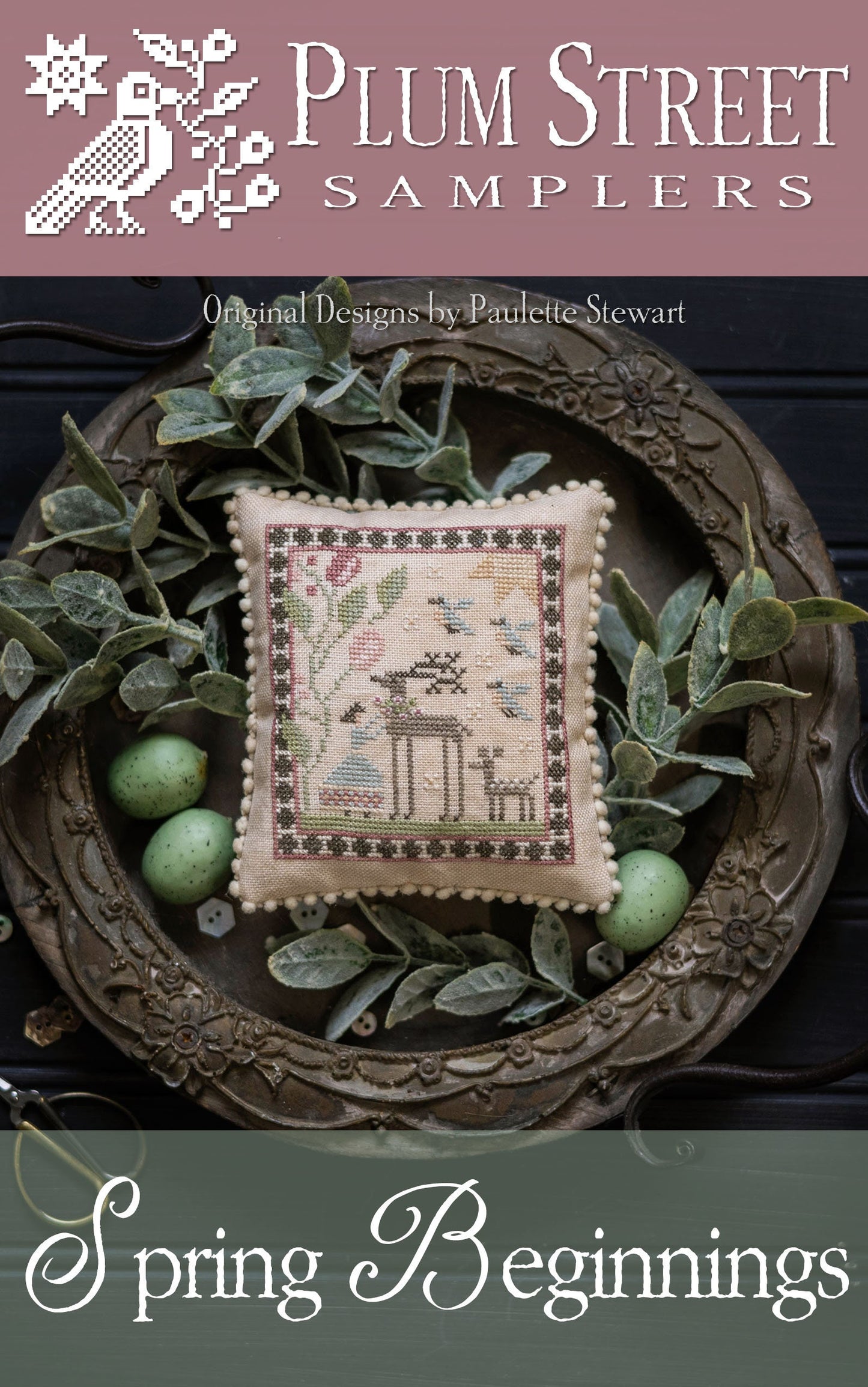 Spring Beginnings by Plum Street Samplers - Cross Stitch Paper Pattern