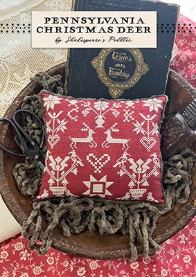 Pennsylvania Christmas Deer by Shakespeare's Peddler - Cross Stitch Paper Pattern