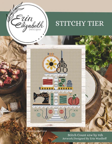 Stitchy Tier by Erin Elizabeth Designs - Cross Stitch Paper Pattern