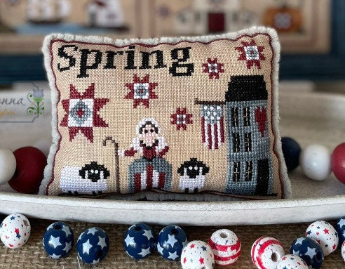 American Season - Spring - by Mani di Donna - Cross Stitch Paper Pattern