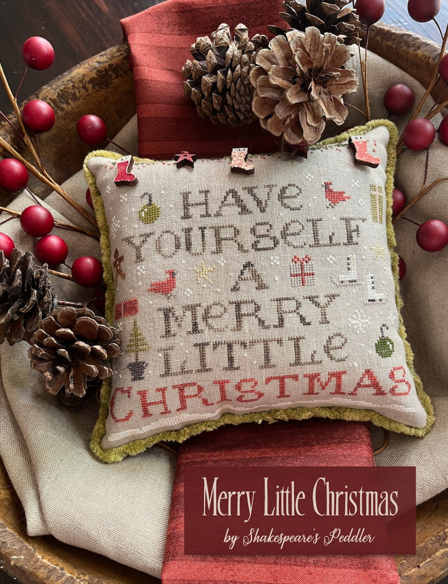 Merry Little Christmas by Shakespeare's Peddler - Cross Stitch Paper Pattern