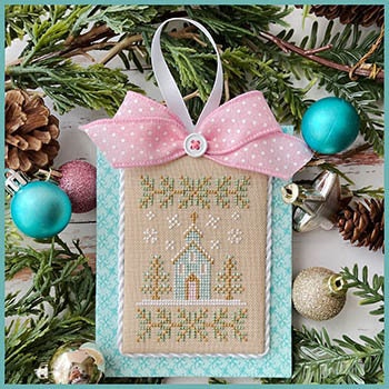 Pastel Collection #3 - Christmas Church by Country Cottage Needleworks - Cross Stitch Paper Pattern