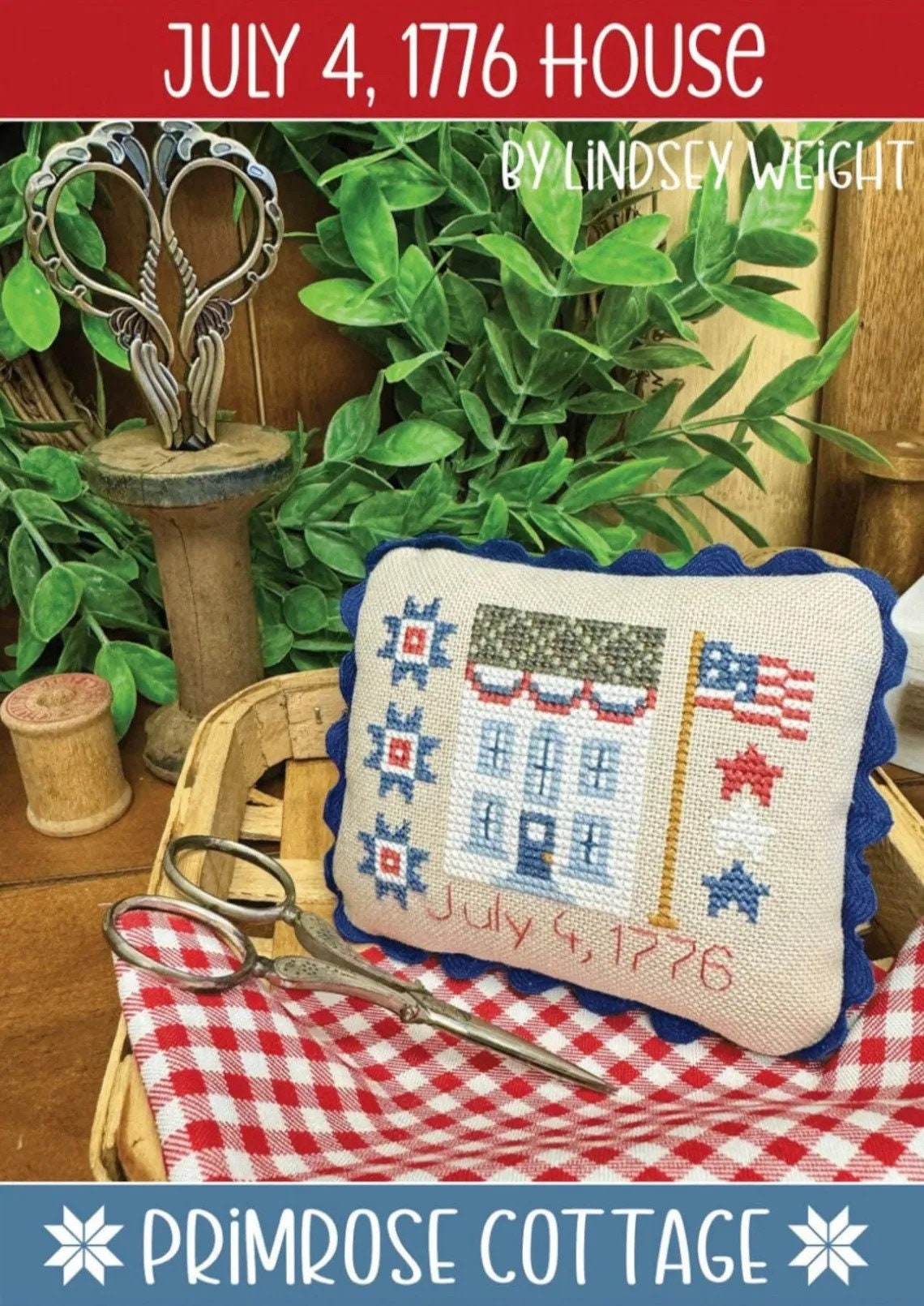 July 4, 1776 House - Cross Stitch Paper Pattern