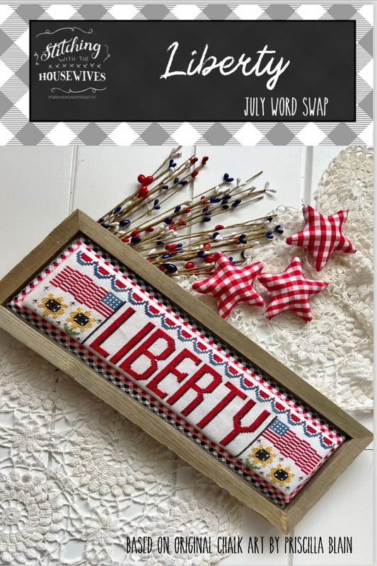 Liberty Word Swap by Stitching with the Housewives - Cross Stitch Paper Pattern