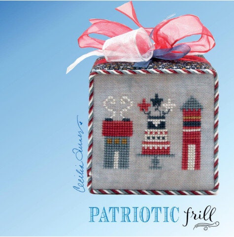 Patriotic Frill - Cross Stitch Paper Pattern