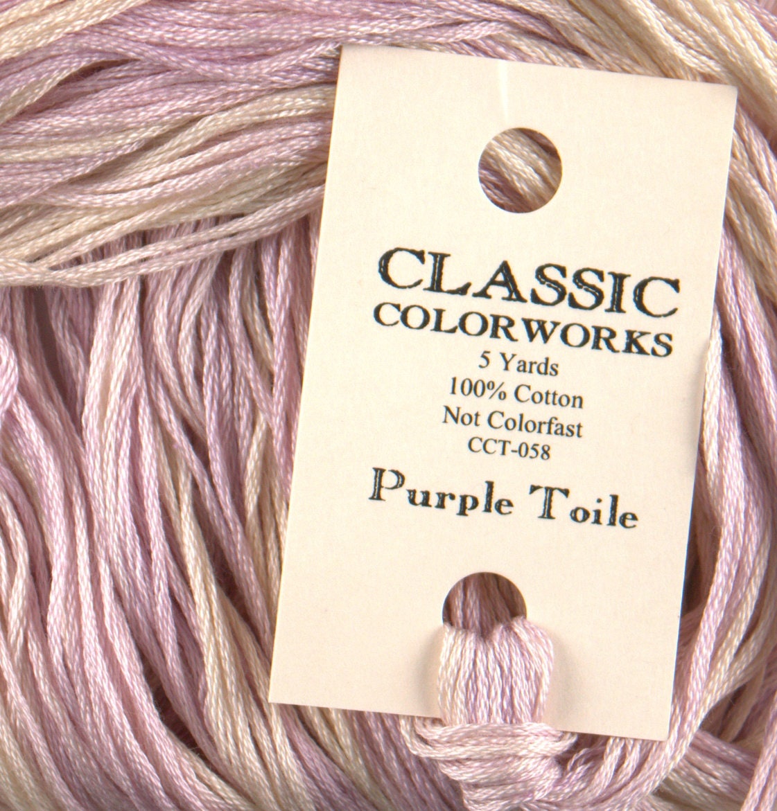 Purple Toile - Classic Colorworks Cotton Floss
