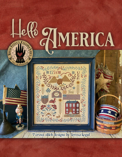 Hello America Booklet by Teresa Kogut - Booklet of Cross Stitch Paper Patterns
