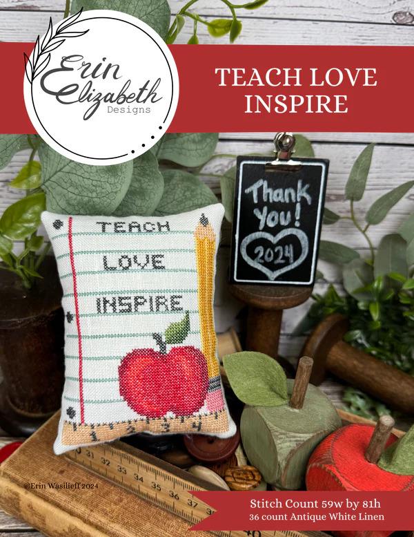 Teach Love Inspire - Cross Stitch Paper Pattern