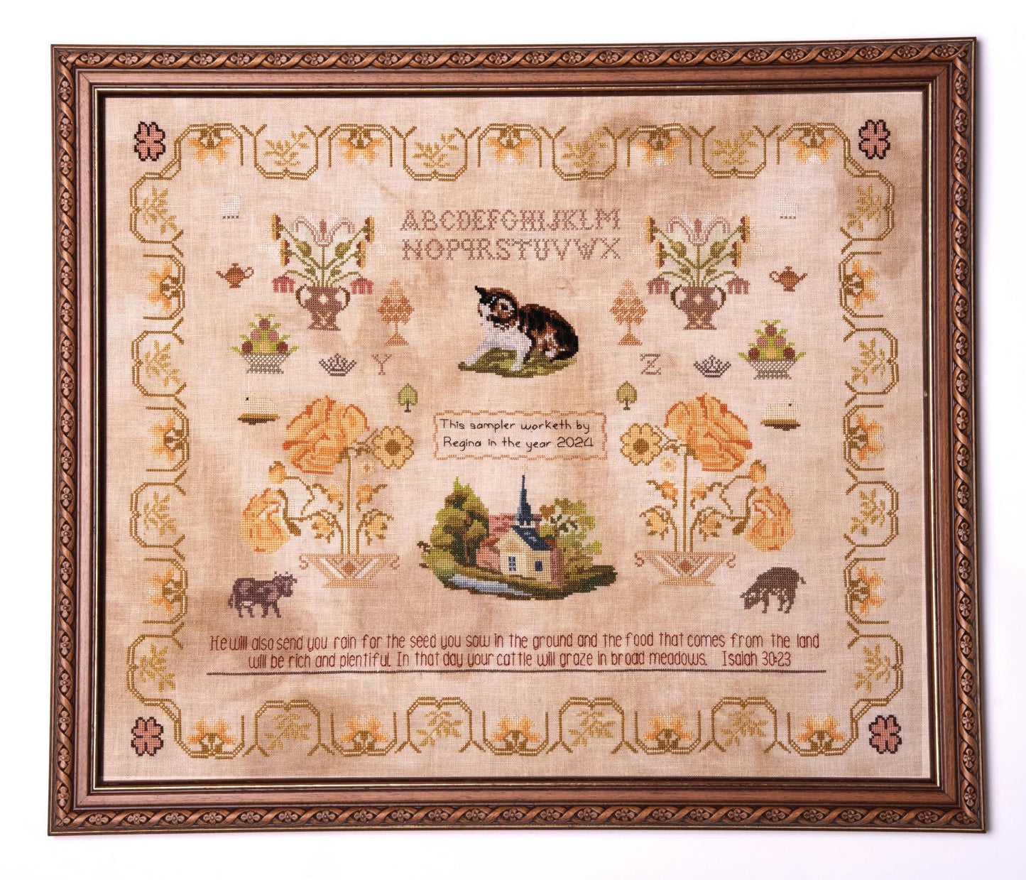 The Blessing Sampler by Samplers and Primitives - Cross Stitch Paper Pattern