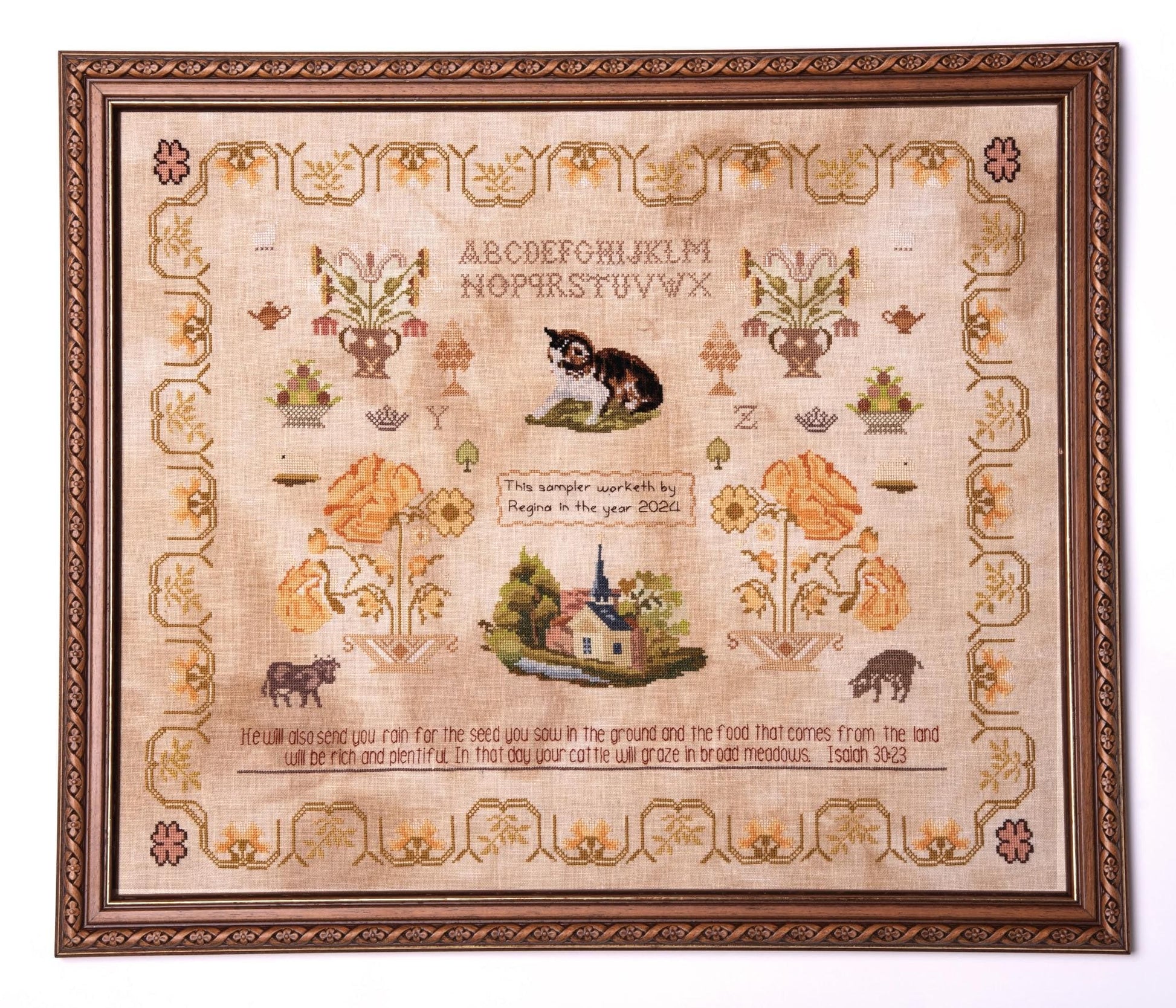 The Blessing Sampler by Samplers and Primitives - Cross Stitch Paper Pattern