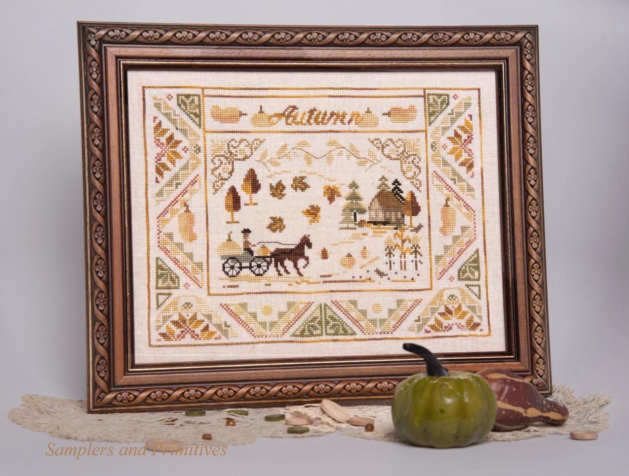 Autumn Wind by Samplers and Primitives - Cross Stitch Paper Pattern