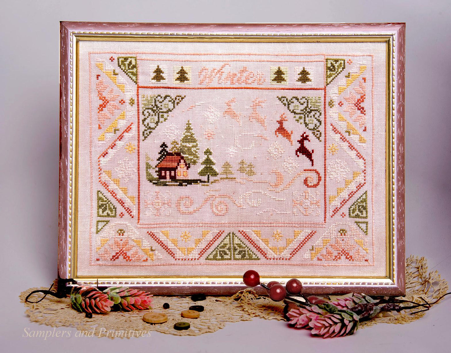 Winter Wind by Samplers and Primitives - Cross Stitch Paper Pattern