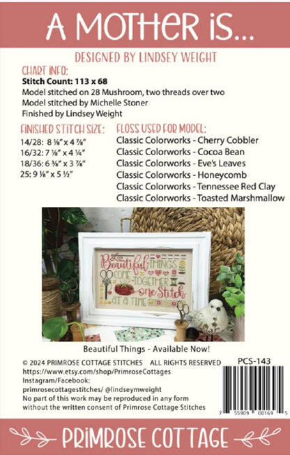 A Mother Is... by Primrose Cottage Stitches - Cross Stitch Paper Pattern