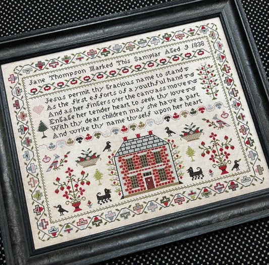 Jane Thompson 1838 by The Scarlett House - Cross Stitch Paper Pattern