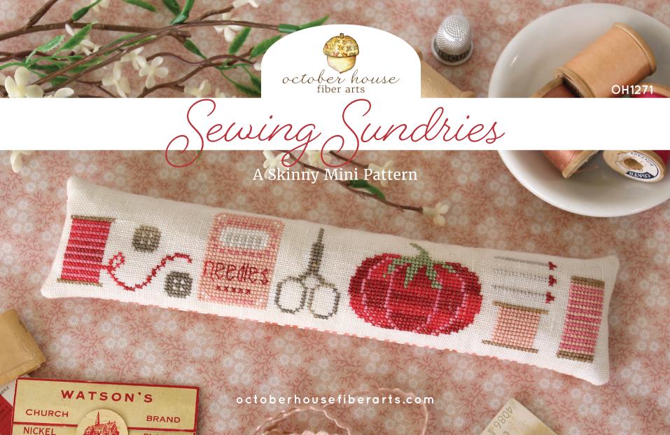 Sewing Sundries by October House Fiber Arts - Cross Stitch Paper Pattern