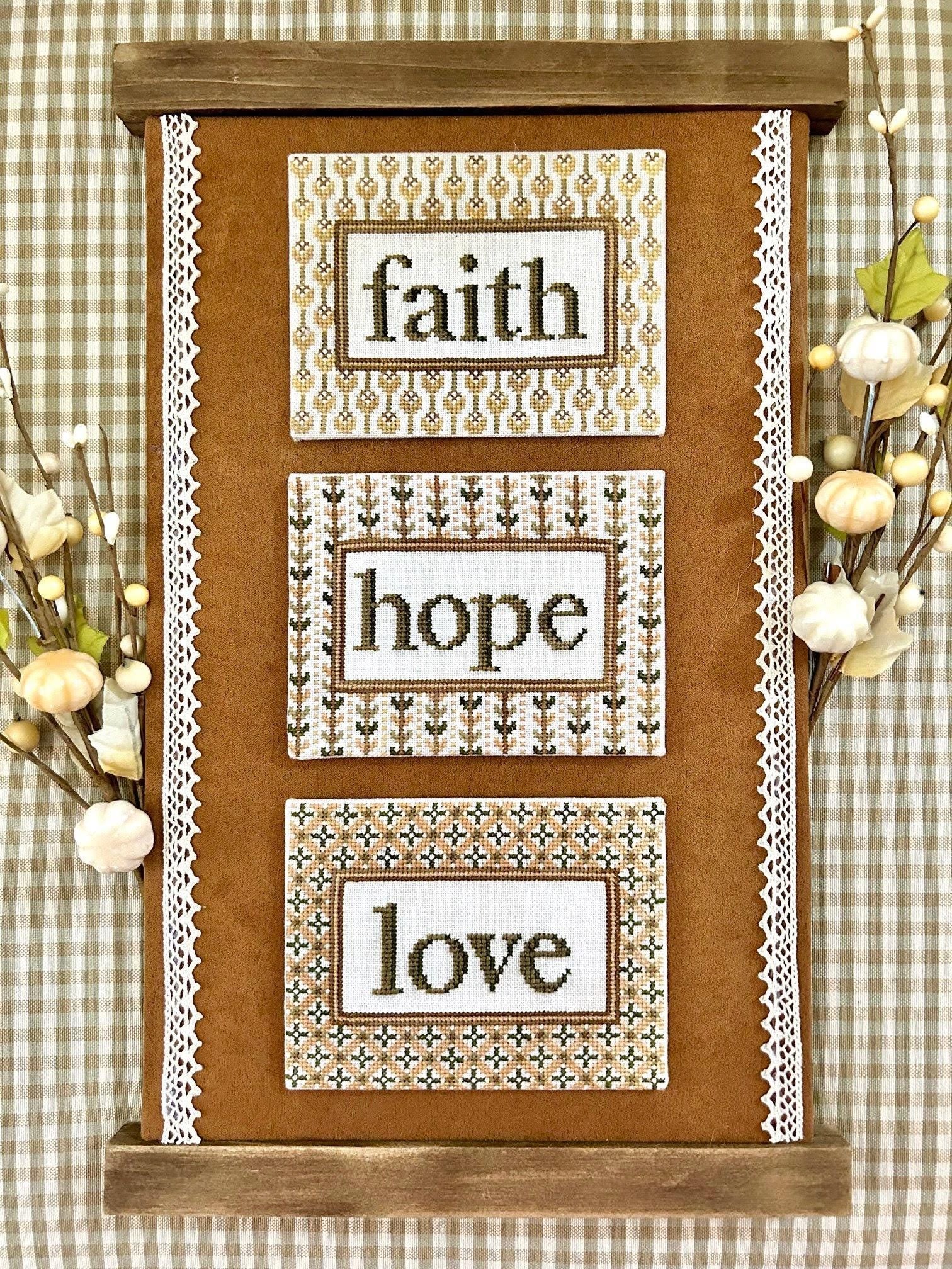 Faith Hope Love by Sweet Wing Studio - Cross Stitch Paper Pattern