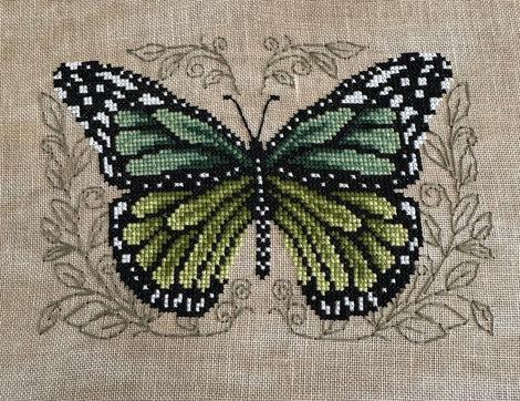 Green Butterfly - Cross Stitch Paper Pattern