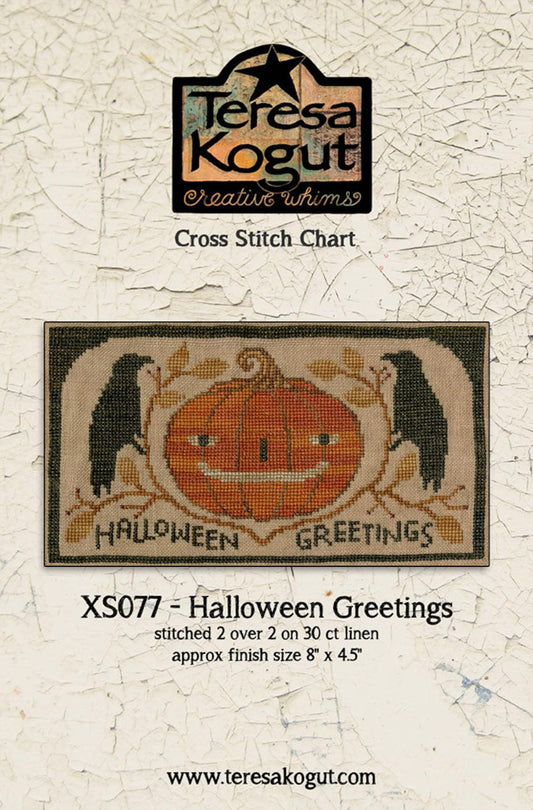 Halloween Greetings by Teresa Kogut - Cross Stitch Paper Pattern