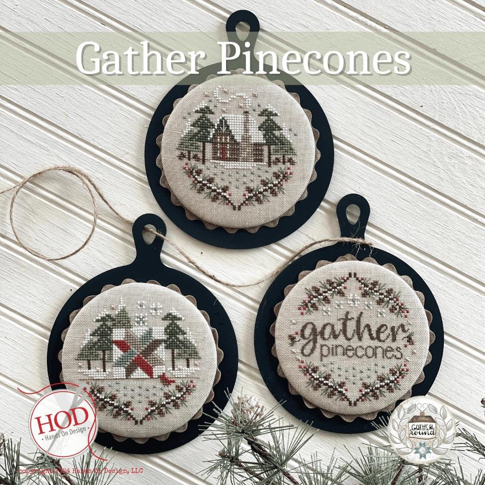 Gather Pinecones by Hands on Design - Cross Stitch Paper Pattern