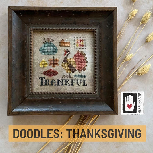 Doodles: Thanksgiving by Heart in Hand Needleart - Cross Stitch Paper Pattern