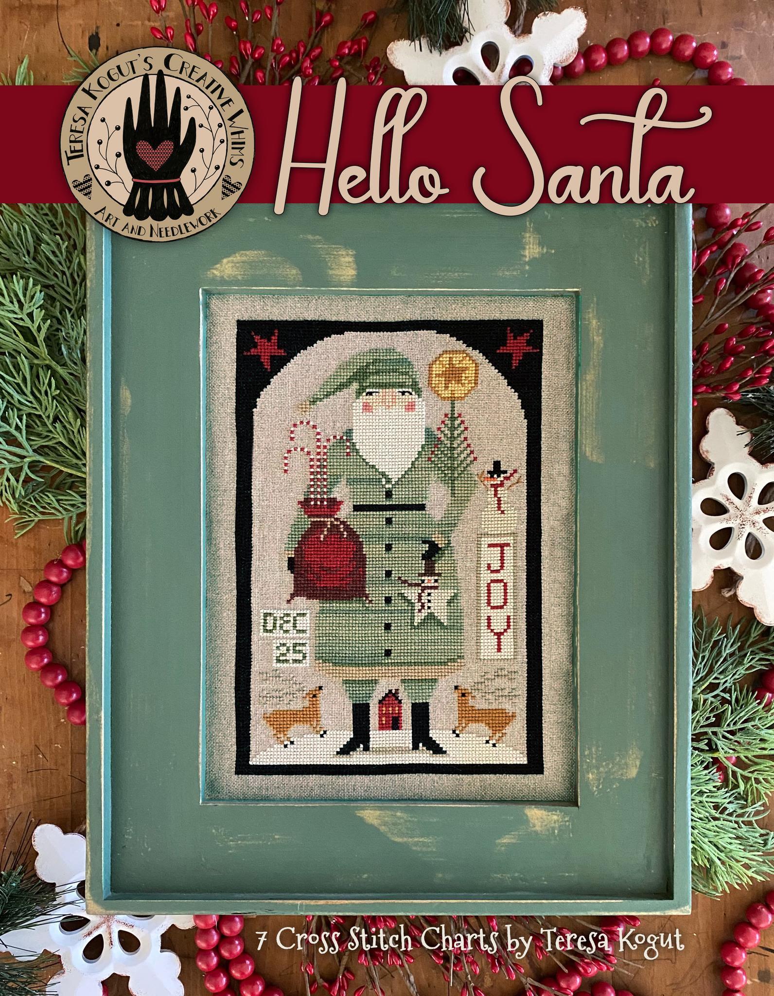 Hello Santa Booklet by Teresa Kogut - Booklet of Cross Stitch Paper Patterns