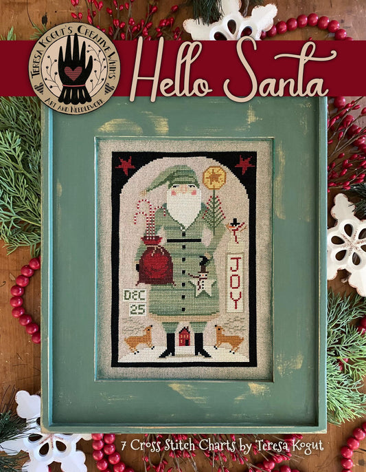 Hello Santa Booklet by Teresa Kogut - Booklet of Cross Stitch Paper Patterns